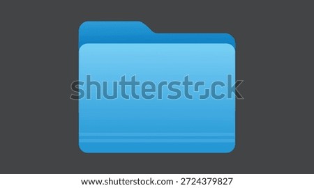 computer open data folder vector icon set in white and blue color. desktop save file ui symbol. information document organize folder sign.
