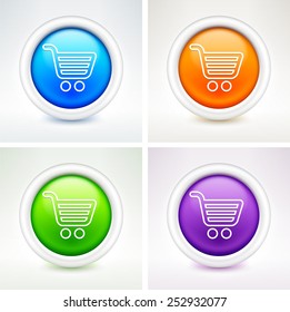 Computer Options Shopping Cart on  Color Round Buttons