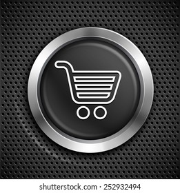 Computer Options Shopping Cart on Black Round Buttons