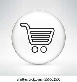 Computer Options Shopping Cart on White Round Buttons