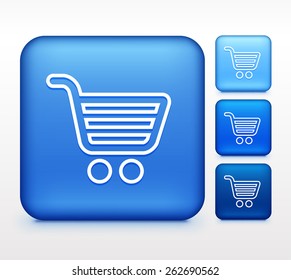 Computer Options Shopping Cart on Blue Square Buttons