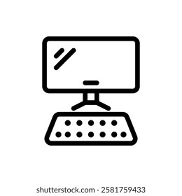 Computer Outline Icon. Computer Icon