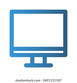 Icono de contorno de computadora. con colores degradados adecuados para interfaces, Sitios web, UI y App móviles.