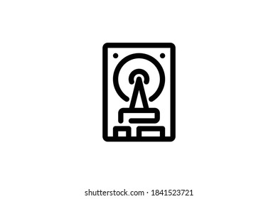 Icono de contorno de equipo - Disco duro