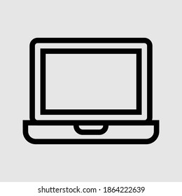 computer outline icon isolated vector illustration