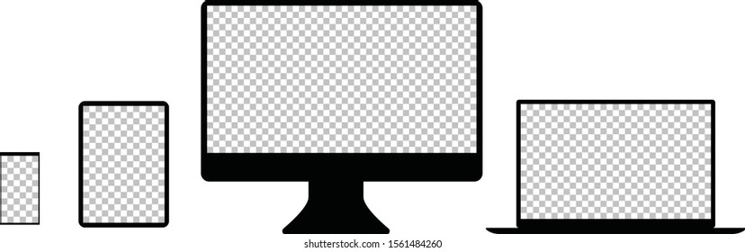 Computer Pad Phone Laptop Stock Vector (royalty Free) 1561484260 