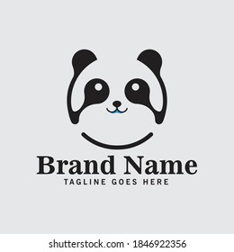 Computer Panda head Logo template for business