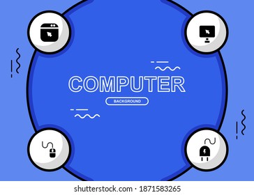 Computer paper art background design. Easy to edit with vector file. Can use for all your creative content. Especially about technology.