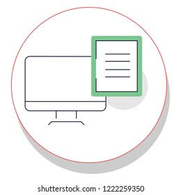 computer paper icon trendy icon on white background for web graphic