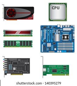 Computer Parts Set