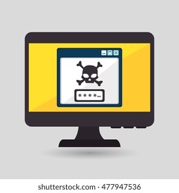computer password silhouette