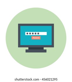 Computer Password Vector Icon