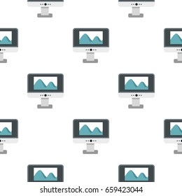 Computer pattern seamless flat style for web vector illustration