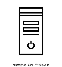 Computer, pc, cpu, hardware icon vector image. Can also be used for internet security. Suitable for use on web apps, mobile apps and print media.