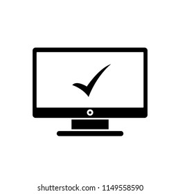 computer ,PC, destop, monitor icon vector template