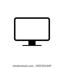 Computer pc icon in generic style. Monitor desktop sign symbol