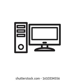 computer pc icon vector  eps 10