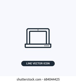 Computer PC Monitor Notebook Vector Icon Design