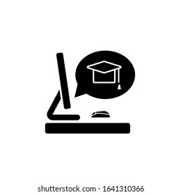 Computer pc mouse graduation icon. Simple online study icons for ui and ux website or mobile application