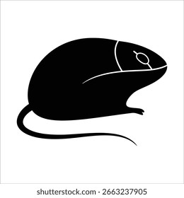 Imagem de silhueta de dispositivo periférico de computador representando a tecnologia do mouse