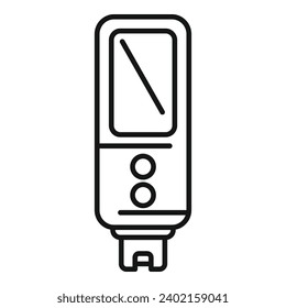 Computer ph meter icon outline vector. Sensor device. Medical experiment