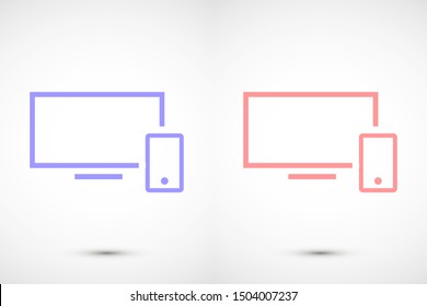 Computer phone vector icon. phone connection to computer icon. vector icon 10 EPS and Lorem Ipsum. flat design.