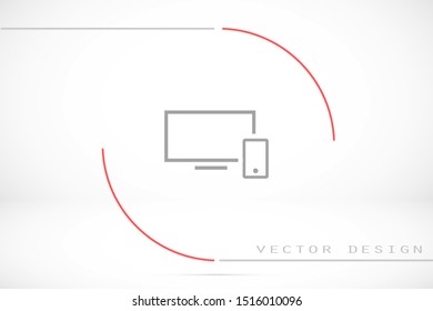 Computer phone vector icon. phone connection to computer icon. vector icon 10 EPS and Lorem Ipsum. flat design.