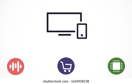 Computer phone vector icon. phone connection to computer icon. vector icon 10 EPS and Lorem Ipsum. flat design.