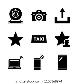 computer, photograph, photographer and space icons in Web vector set. Graphics for web and design