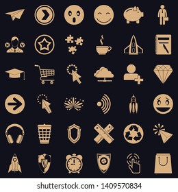 Computer pictogram icons set. Simple style of 36 computer pictogram vector icons for web for any design