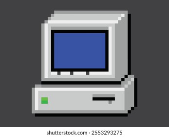 Computer pixel retro 8 bit for decoration