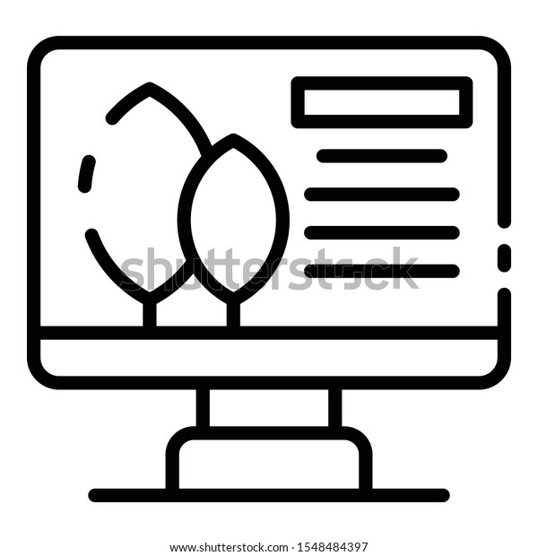 Computer plant\
control icon. Outline computer plant control vector icon for web\
design isolated on white\
background