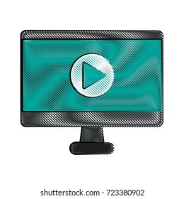 computer play video icon image 