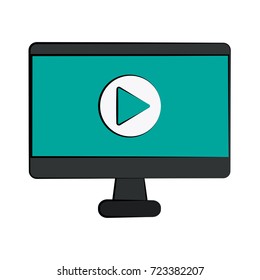 computer play video icon image 
