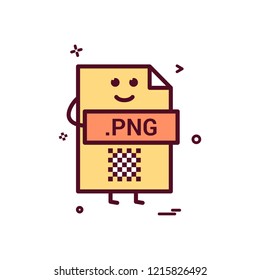 Computer png file format type icon vector design