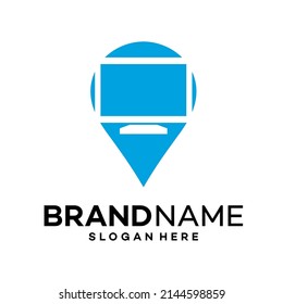 computer point Icon Logo Design Template Illustration Vector