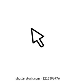 Computer pointer, black and white.