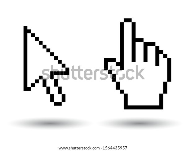 コンピューターポインター 人差し指を持つ手 矢印 ベクターイラスト のベクター画像素材 ロイヤリティフリー