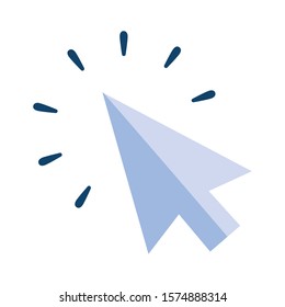 computer pointer symbol in white background vector illustration design