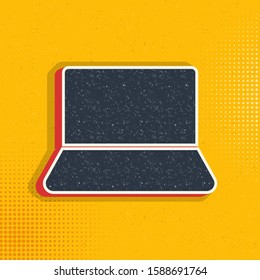 computer pop art, retro icon. Vector illustration of pop