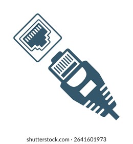 Computer port icon design illustration