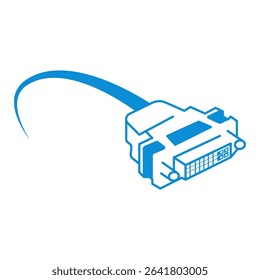 Computer port icon design template