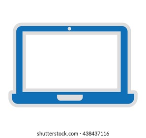computer portable isolated icon design