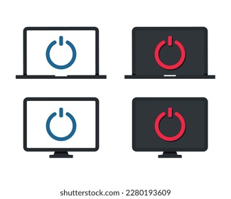 Icono de energía del equipo. Vector de ilustración