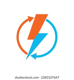 Computer power supply icon,logo illustration design template