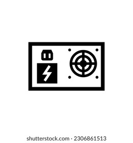 Computer power supply outline vector icon. - Powered by Shutterstock - Get 15% off with code: PIKWIZARD15