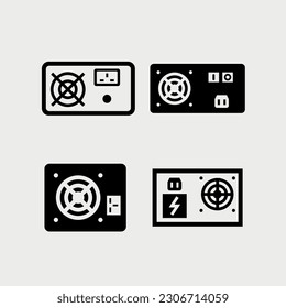 Computer power unit outline vector icon. - Powered by Shutterstock - Get 15% off with code: PIKWIZARD15