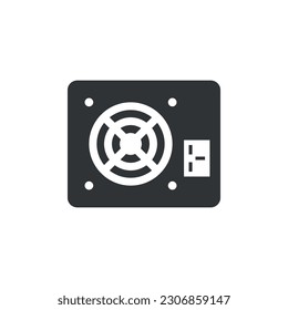 Computer power unit outline vector icon. - Powered by Shutterstock - Get 15% off with code: PIKWIZARD15