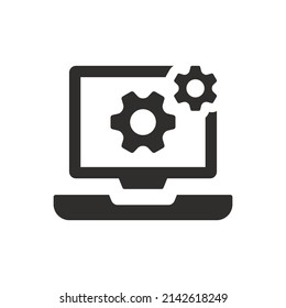 Computer preferences icon on white background
