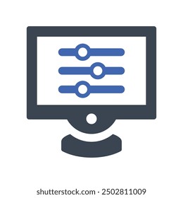 Computer preferences icon, Vector Graphics